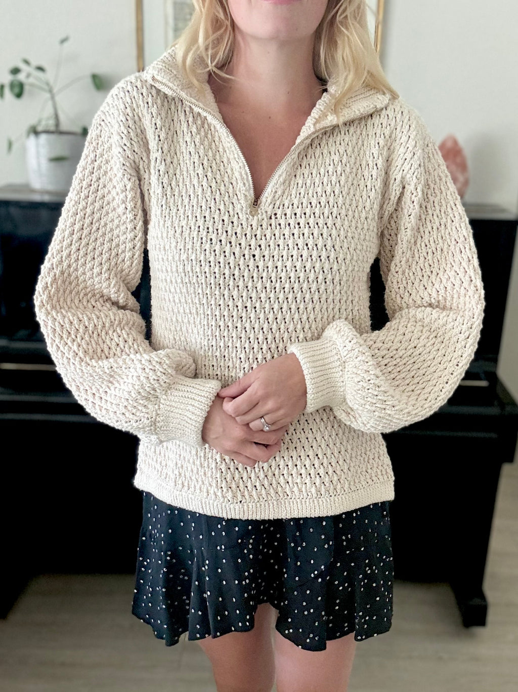 Quarter Zip Crochet Pattern