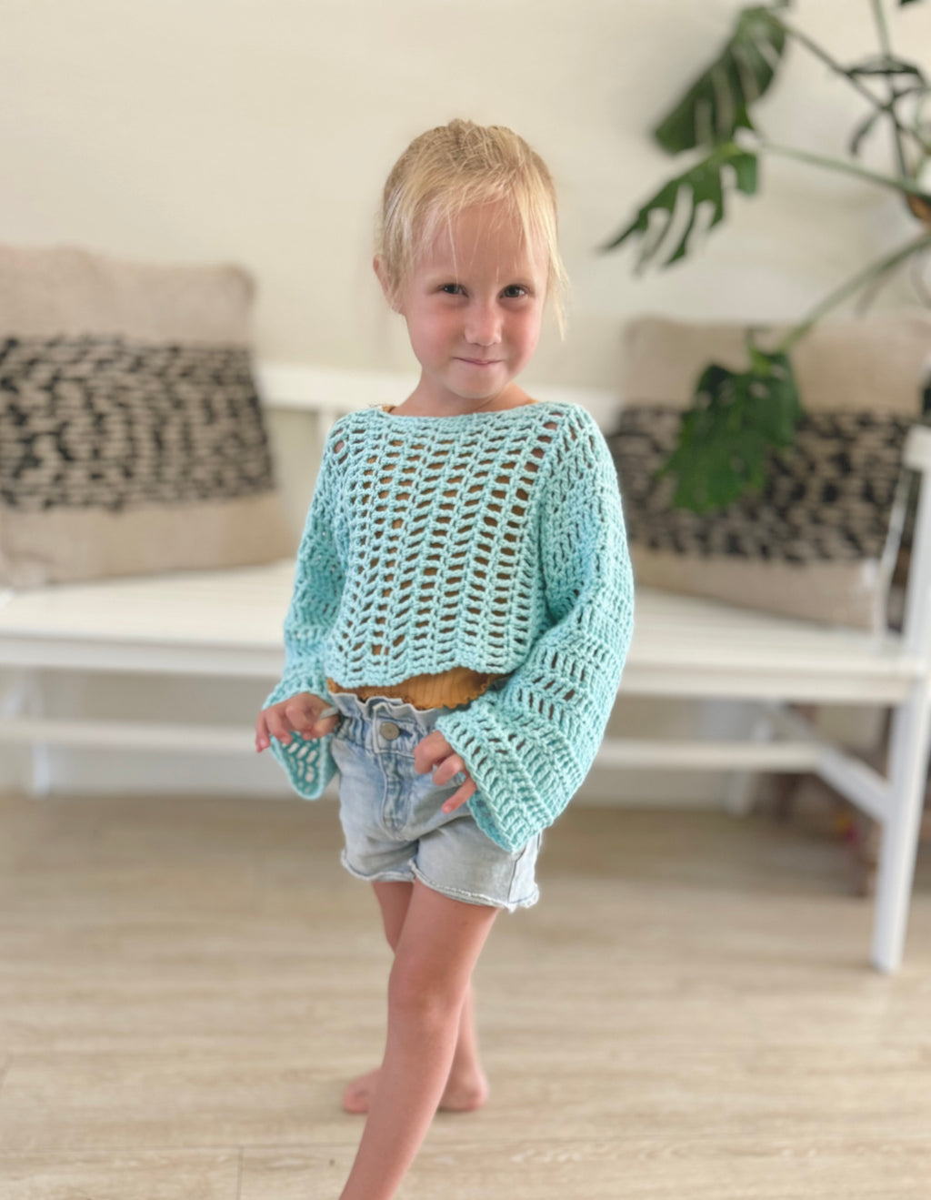 Kids Cuff to Cuff Sweater & Dress Crochet Pattern