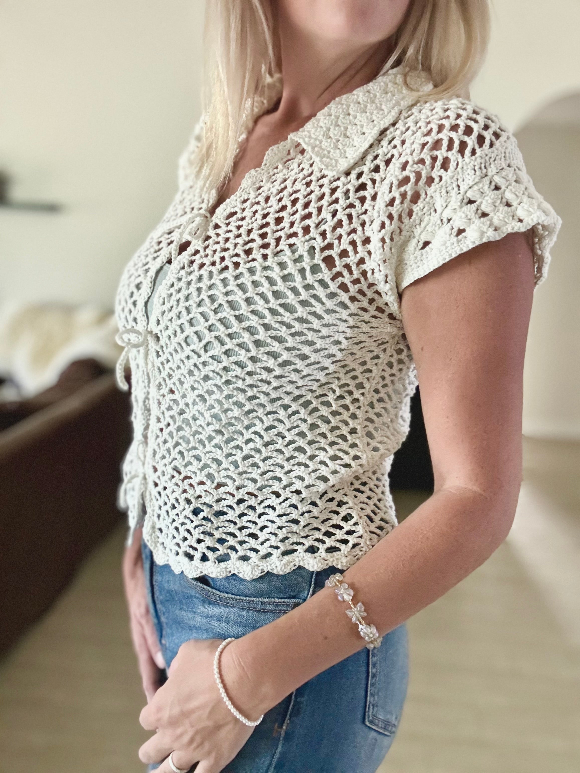 Mesh Tie Top Crochet Pattern