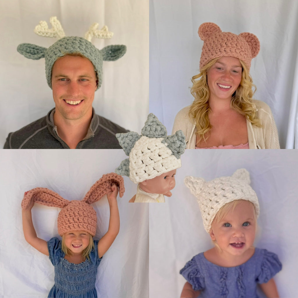 Animal Hats Crochet Pattern