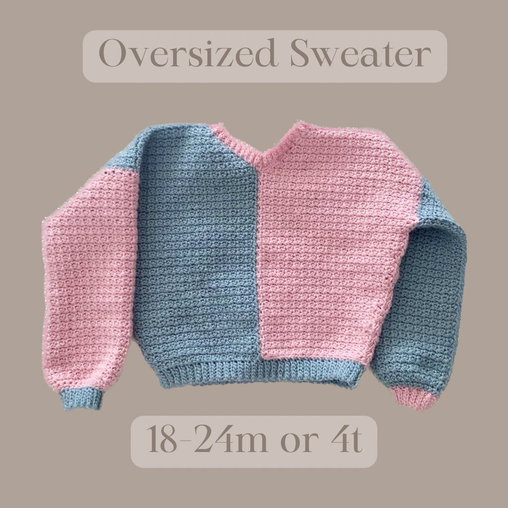 Kid Color Block Sweater Crochet Pattern