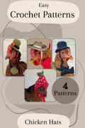 Chicken Hats Crochet Pattern