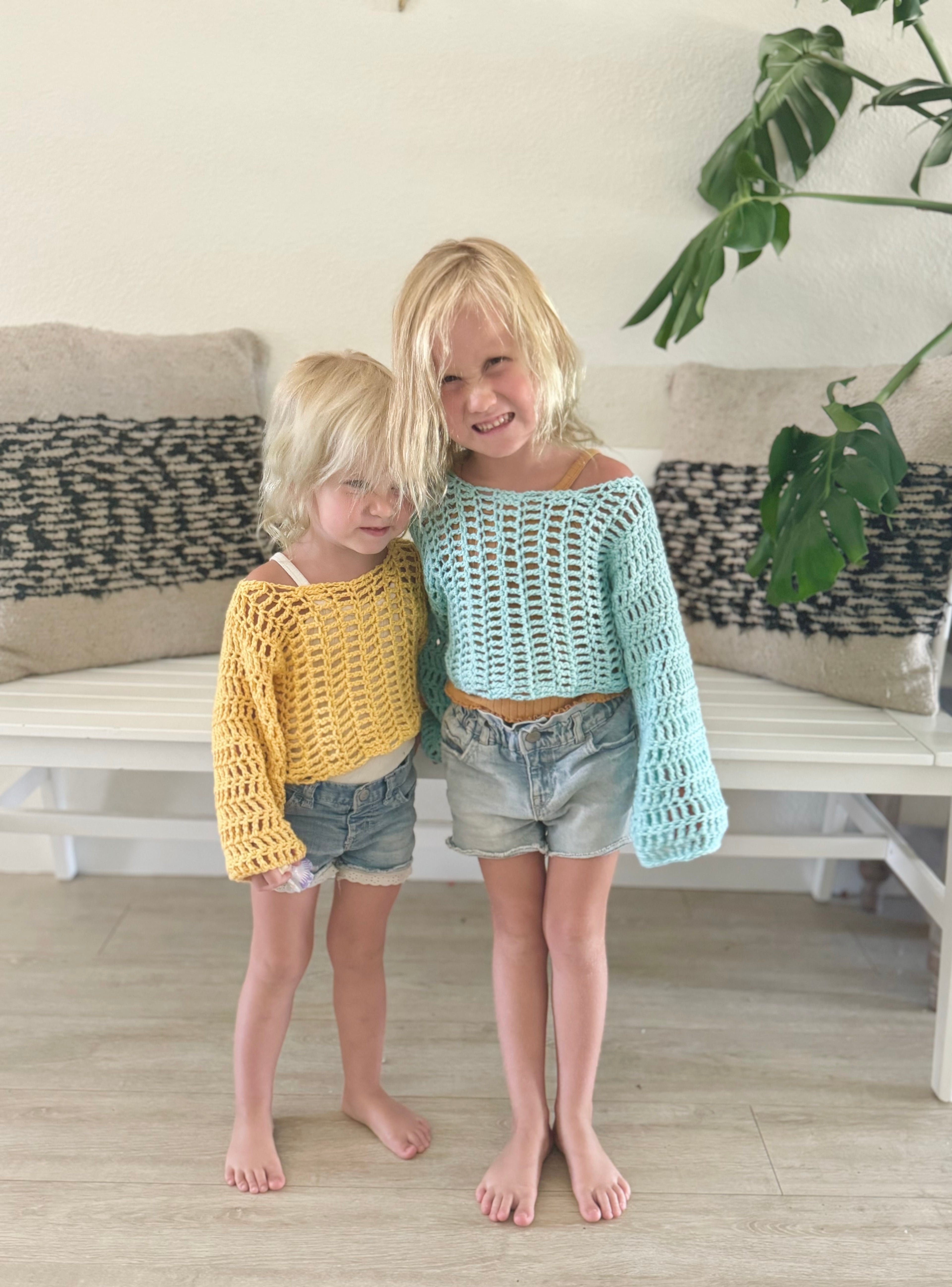 Kids Cuff to Cuff Sweater & Dress Crochet Pattern