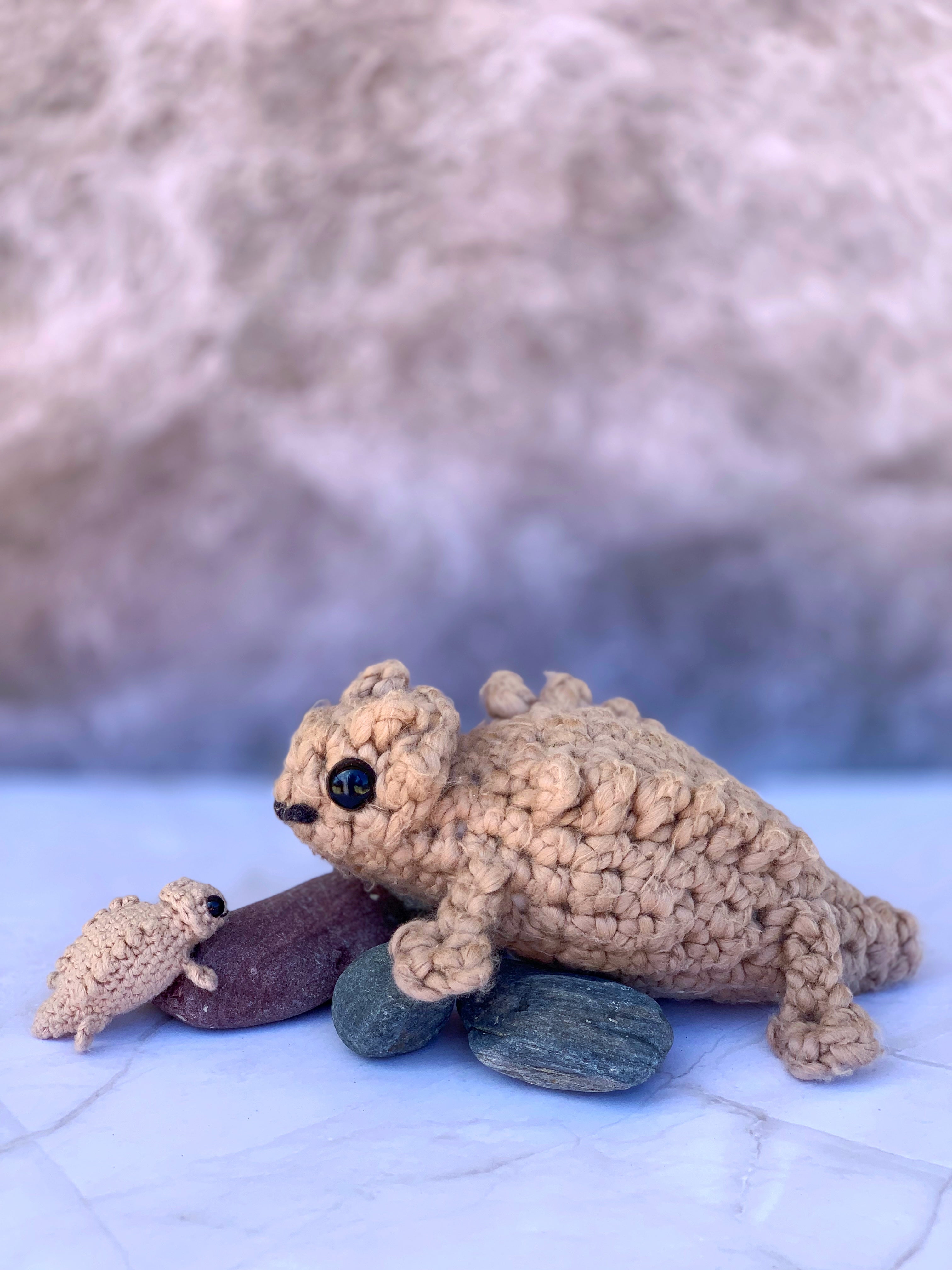 Horned Toad No-Sew Crochet Pattern
