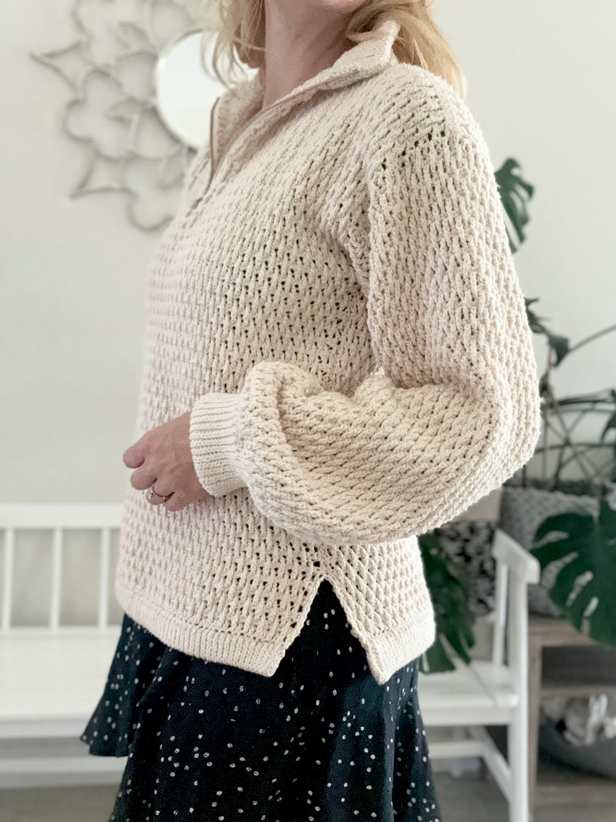Quarter Zip Crochet Pattern