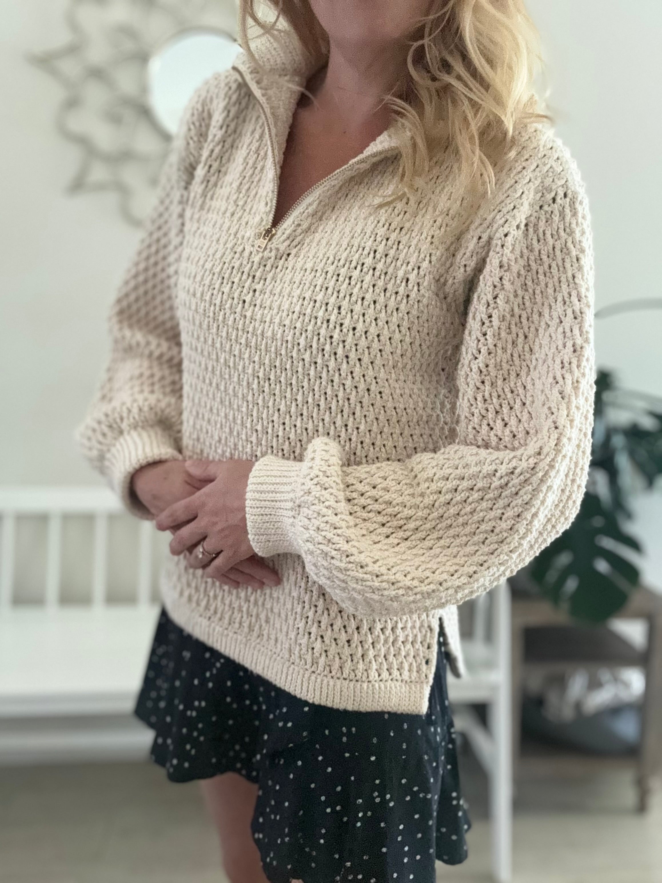 Quarter Zip Crochet Pattern
