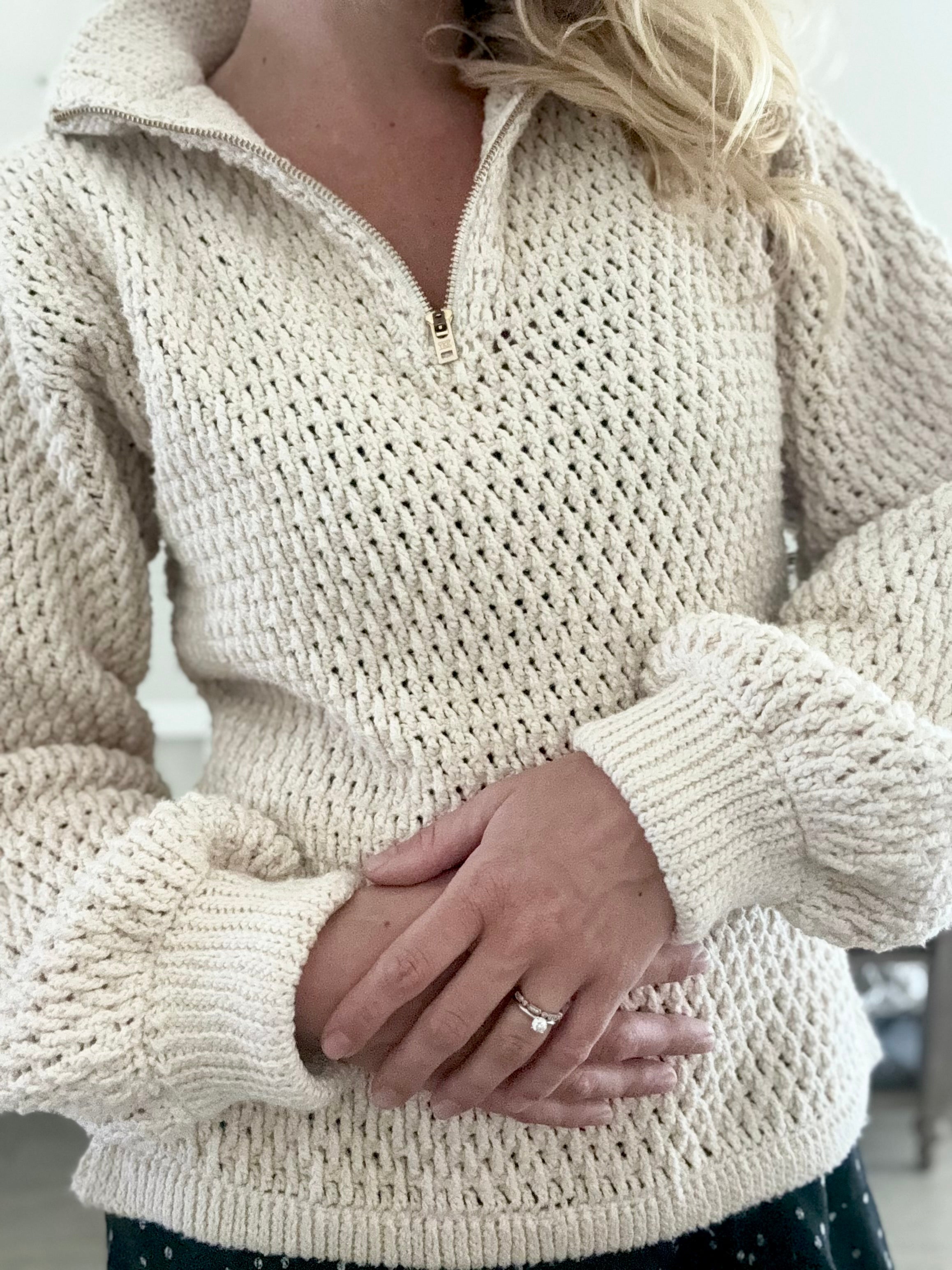 Quarter Zip Crochet Pattern